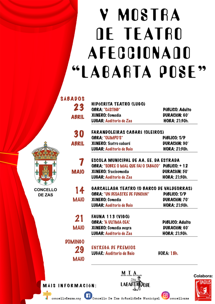 V mostra teatro afecciondo labarta pose zas