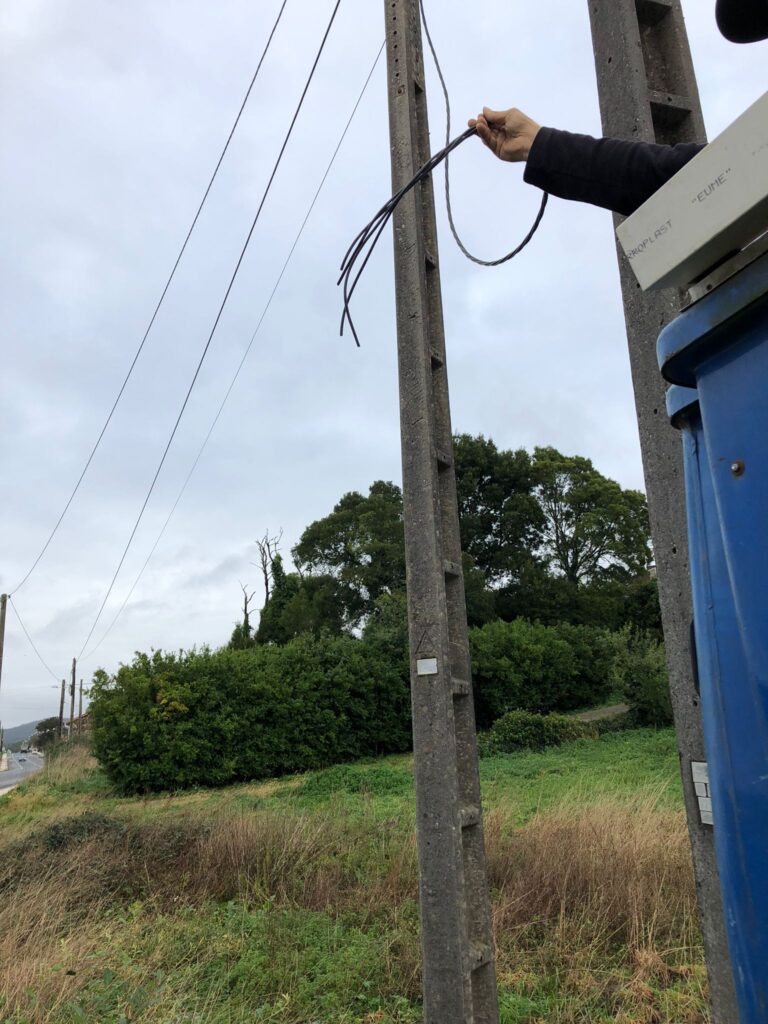 Roubo cable lamas zas