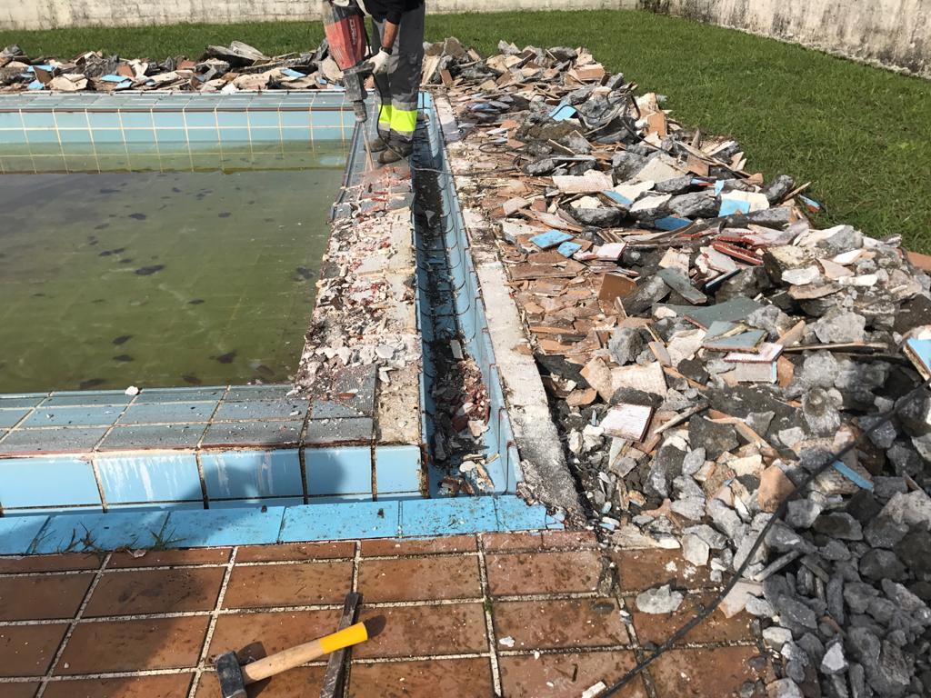 Obras piscina municipal zas