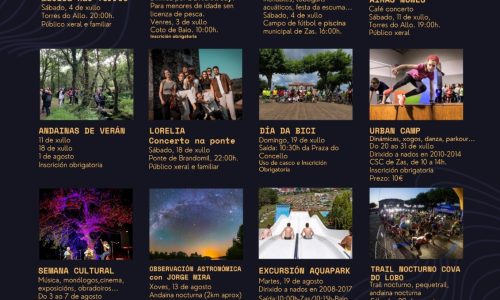 CARTEL ZAS O Concello de Zas presenta unha ampla programación de actividades para un verán activo que favoreza a conciliación
