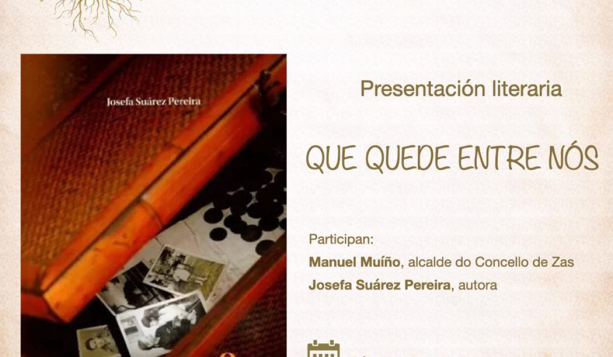 Zas acolle este sábado a presentación do libro ‘Que quede entre nós’ no ...