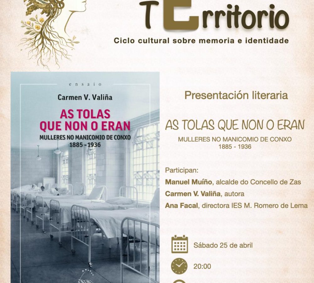 CARTEL ZAS Zas acolle este sábado a presentación do libro ‘As tolas que non o eran’ dentro do seu ciclo ‘Mulleres e Territorio’