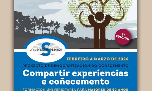 CARTEL ZAS Zas acollerá en febreiro e marzo a oitava edición da Universidade Sénior da Costa da Morte