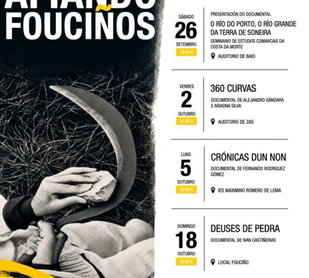 NP ZAS O Concello de Zas pecha o ciclo ‘Afiando Fouciños’ coa proxección de ‘Deuses de Pedra’ e a inauguración do Local Fouciño